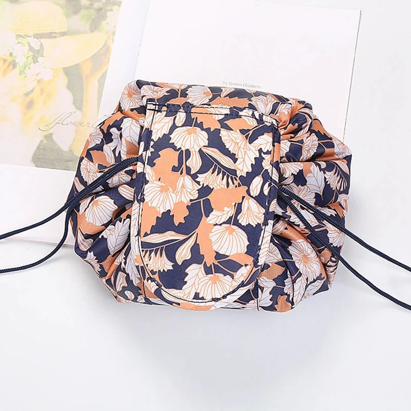 Women Drawstring Cosmetic Bag Travel Storage Makeup Bag Organizer