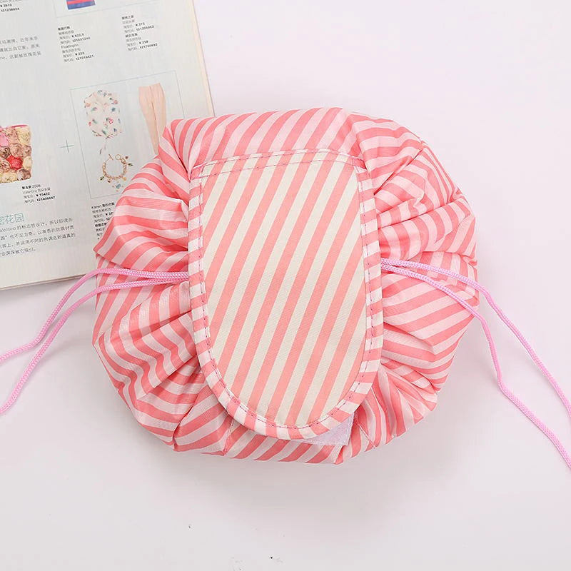 Women Drawstring Cosmetic Bag Travel Storage Makeup Bag Organizer