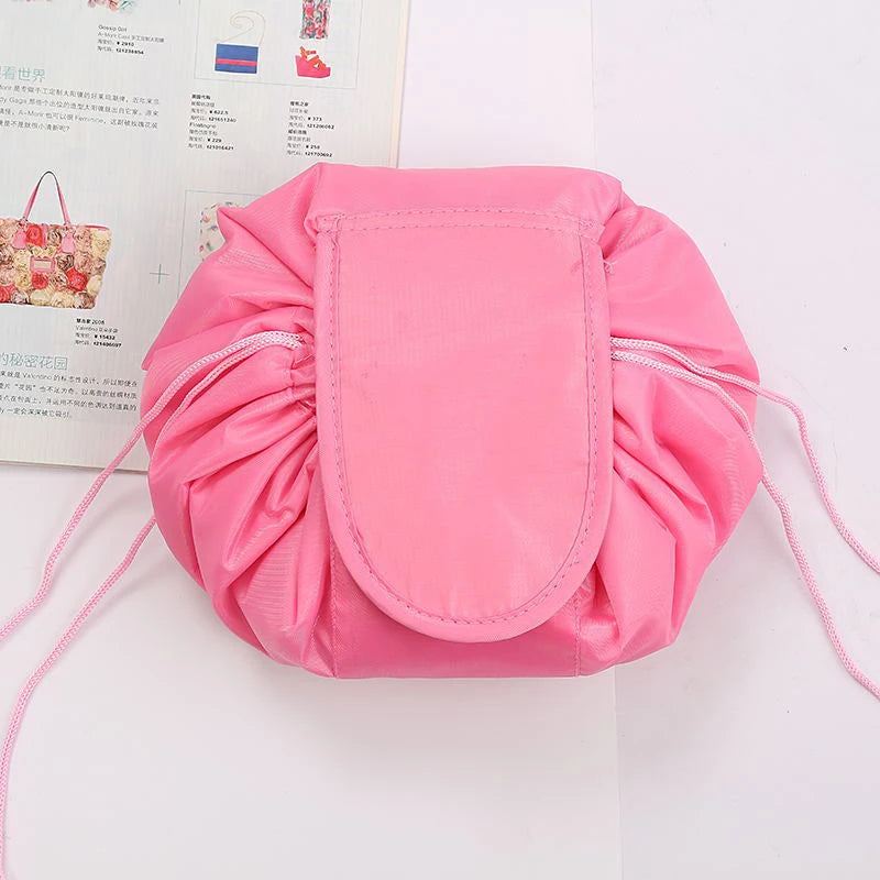 Women Drawstring Cosmetic Bag Travel Storage Makeup Bag Organizer