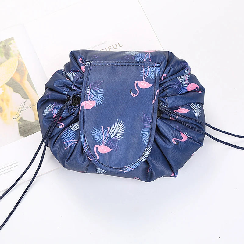 Women Drawstring Cosmetic Bag Travel Storage Makeup Bag Organizer